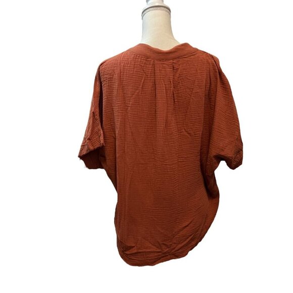 YFB Young Fabulous and Broke Rust Boho Loose Fit Top Size XS NWT - Picture 4 of 9